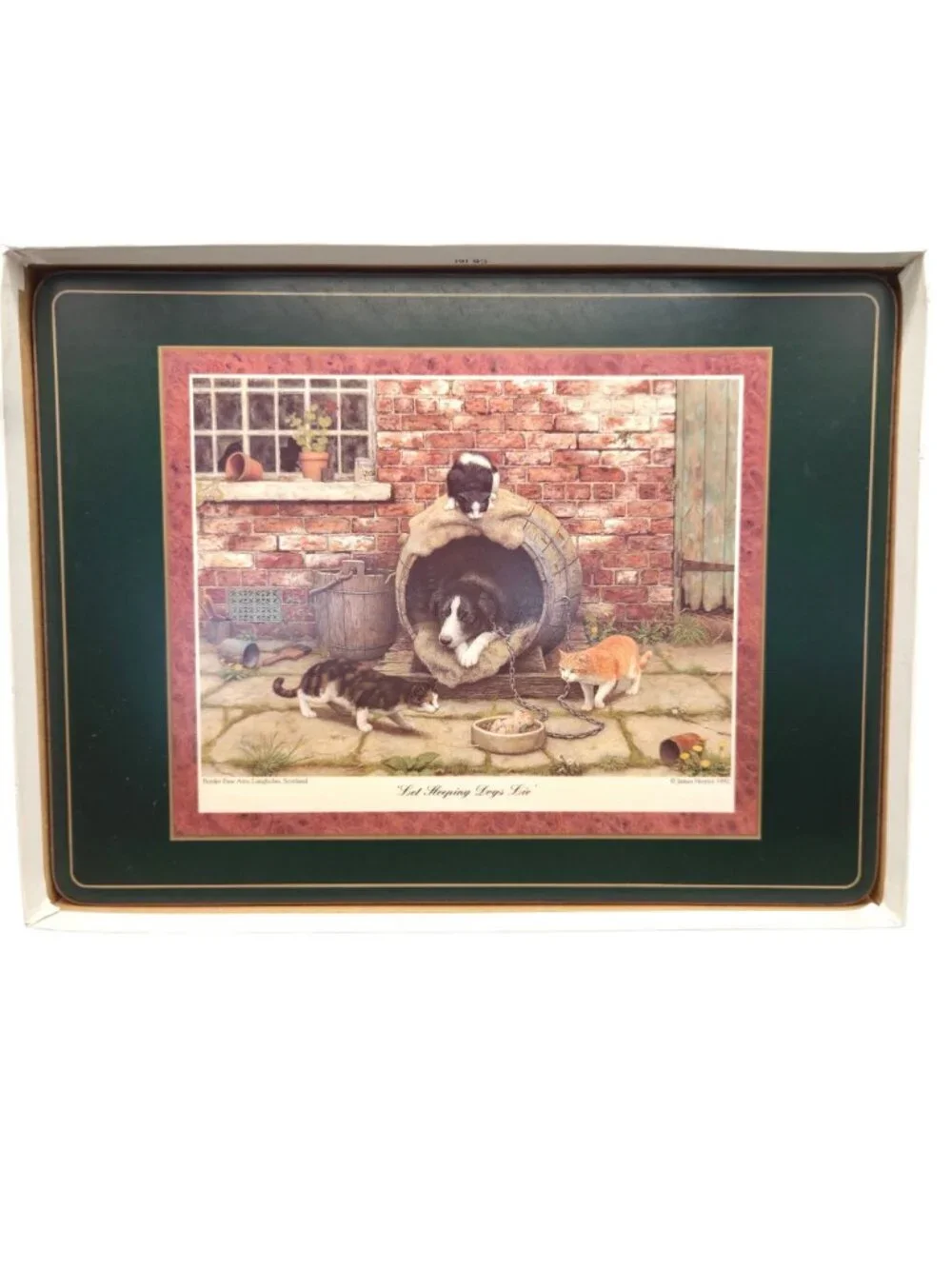 James Herriot Series 1 Placemats Acrylic Border Fine Arts Scotland Set of 6